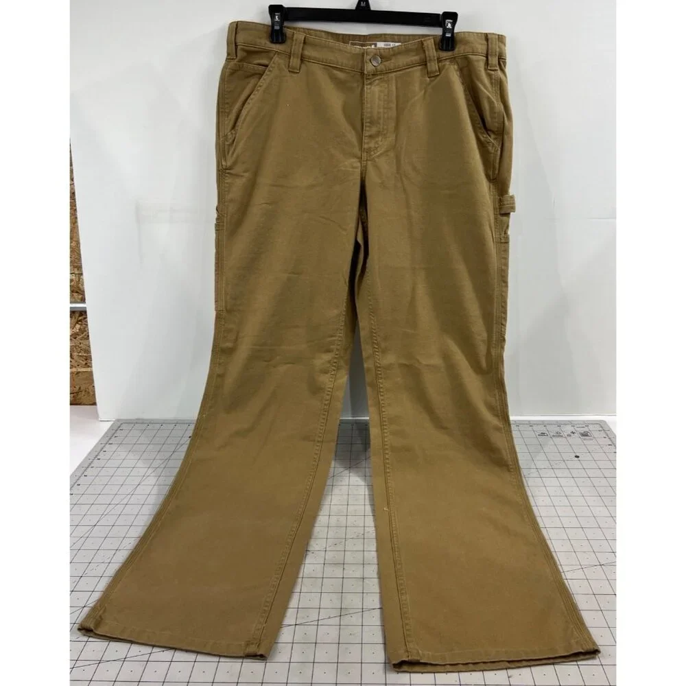 Carhartt Loose Fit Women's Carpenter Work Pants Size 12 Regular Brown  BN2080-W - Picture 6 of 10